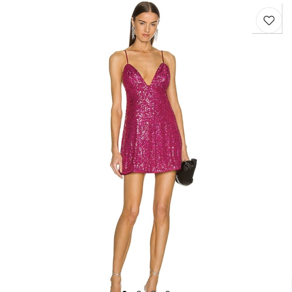 Majorelle Pink Sequin Party Dress